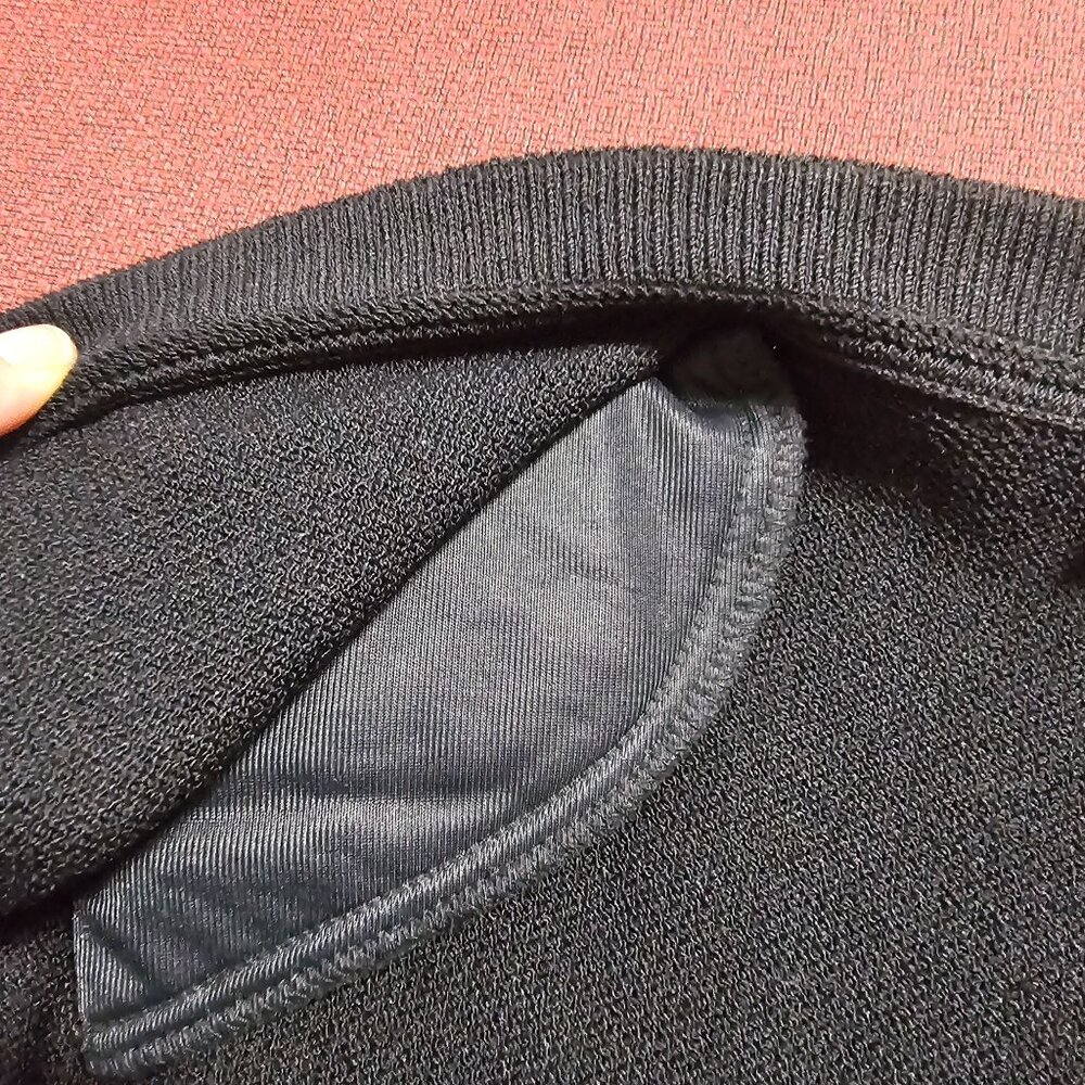 St. John Santana Knit Open Cardigan Sweater L Black Travel Office‎ Quiet Luxury - Picture 7 of 9